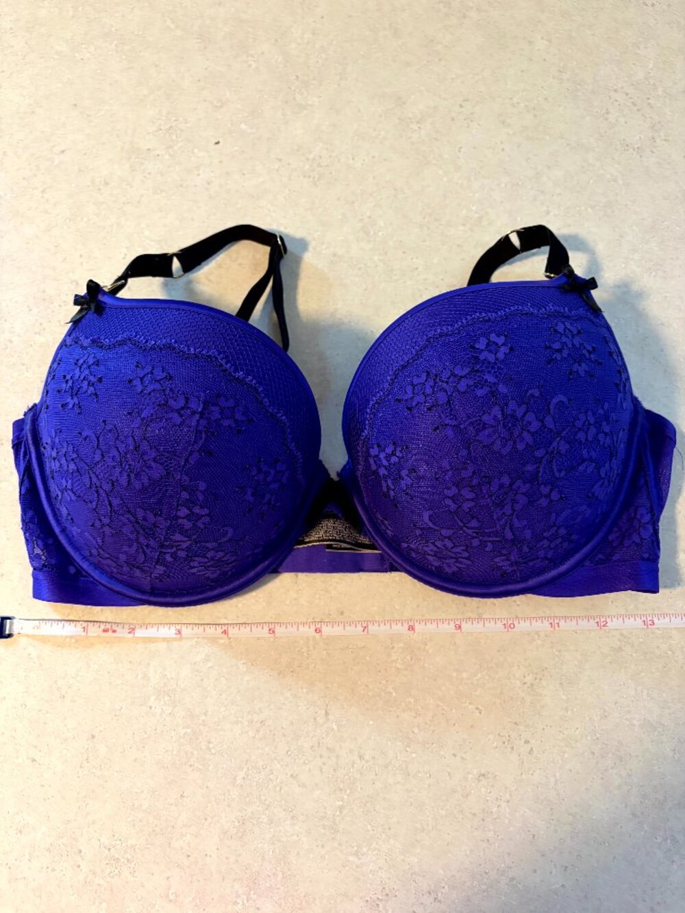 Victoria's Secret Very Sext Padded Demi Bra Lace Purple 36DD